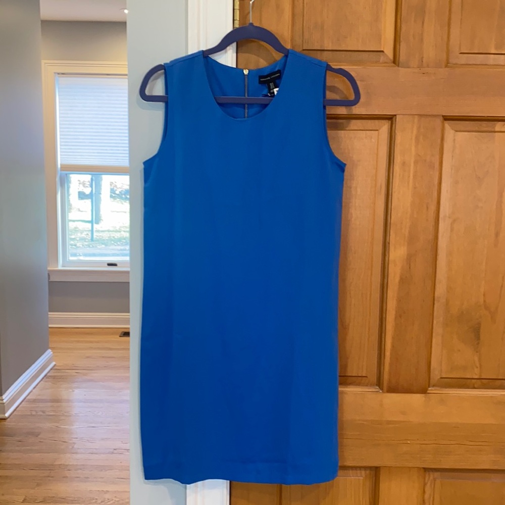Adrienne Vittadini Size 4 Blue Sheath Dress